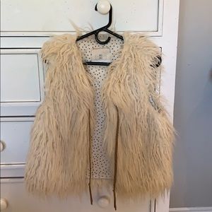 Faux fur Anthropologie vest